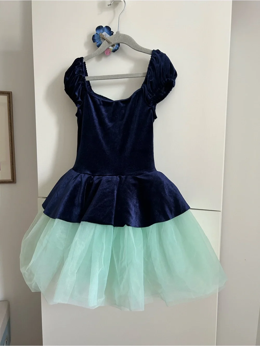 Revolution Navy and Mint Sequin Tulle Girls Dance Costume Dress - MC